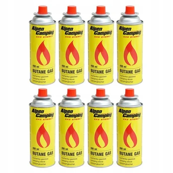 Butano dujos Alpen Camping, 400ml - 8 vnt