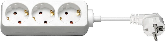 MicroConnect Microconnect 3-way Schuko Socket 5M Baltas gniazdko elektryczne 3 x Type F Baltas