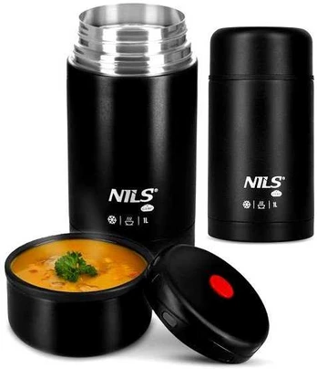 Nils Extreme NC3802 NILS CAMP Juodas 1000ML VAKARIENĖS TERMOSAS