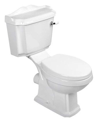 Kompaktiškas tualetas „ANTIK Aqualine“ + sėdynė „Soft Close“, baltas