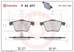 Brake pads - tuning Xtra P 24 077X front kaina
