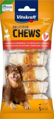Skanėstas šunims Vitakraft Delicious Chews, vištiena, 0.07 kg x 5 vnt.