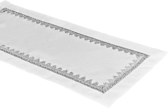 Stalo takelis Mariall, balta/sidabro, 60 x 120 cm