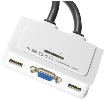 EFB duomenų komutatorius KVM su 2 prievadais VGA, USB, garsas – EB977
