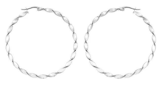 Troli Steel round earrings 2 - 5 cm