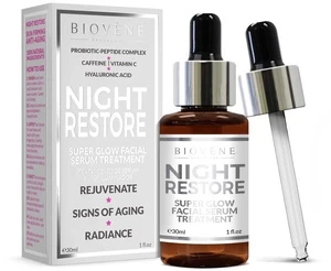 Serumas Biovene Night Restore Super Glow, 30 ml, moterims