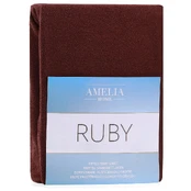 Frotinė paklodė su guma Ameliahome RUBY Brown, 220x240 cm kaina