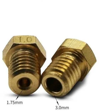 Antgalis 0.4 mm M6 – siūlas 3.0 mm – H12.5 mm – kūginis – RepRap E3D V5 V6