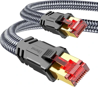 Cat 8 Lan kabelis 3m, 40 Gbps tinklo kabelis, 2000 Mhz