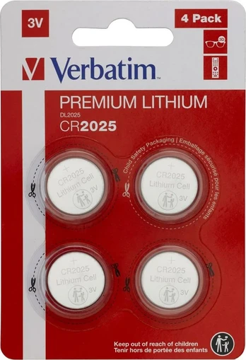 „Verbatim“ CR2025 baterijos, 4 vnt.