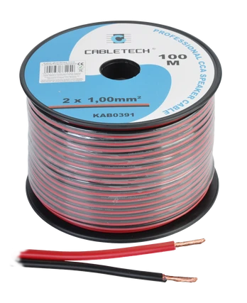 Garsiakalbio kabelis CCA 1,0 mm, 100m