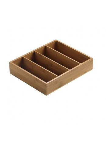 Dėklas bambukinis, 4 dalių, 29x24x6 cm.