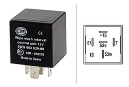 Relė, valymo / plovimo intervalas HELLA 5WG 003 620-097