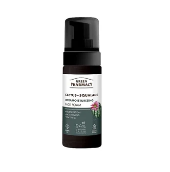 GREEN PHARMACY Kaktusas + skvalanas veido valomosios putos, 150 ml