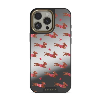 Hot Dog - iPhone 16 Pro Max Case, Elite Mirror Dark (MagSafe) / Gold