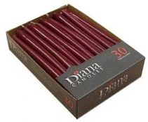 Multi Antiklys Ø22x245 mm Brændetid 7.5 timer Bordo,30 stk/pk