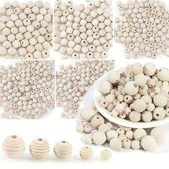 Medinių karoliukų rinkinys, 18mm15pcs