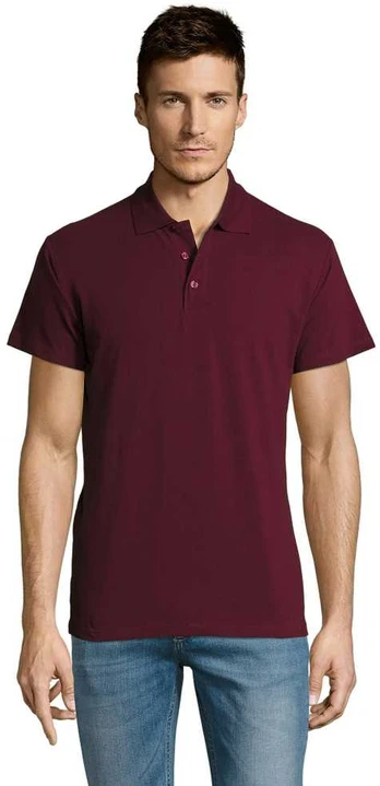 Vyriški bordo polo marškinėliai Summer