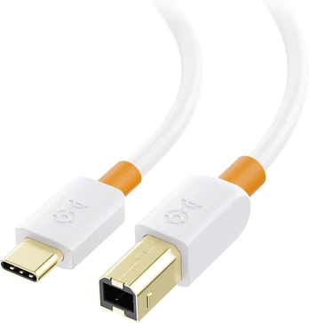 Usb C į Usb B Kabelis 2m Baltas