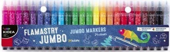 Kidea Jumbo flomasteriai, 24 spalvos