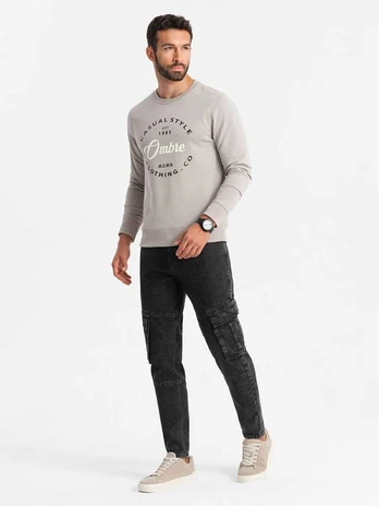 men's jeans p1079 - juodas