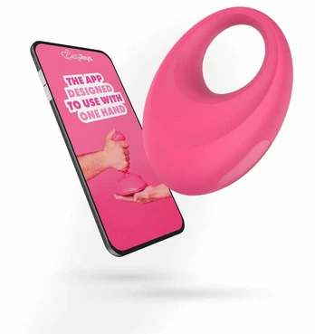 EasyConnect Leo App-Controlled Vibrating Silicone Fitness Ring Juodas