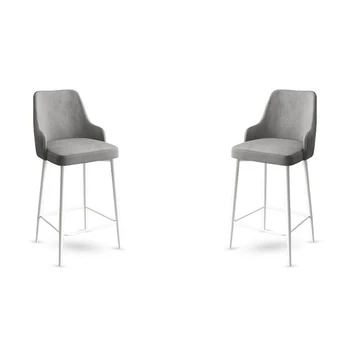 Baro kėdė (2 vienetai) Enox - Grey, White