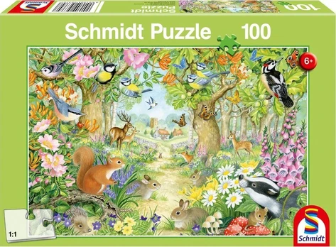 Schmidt Dėlionė 100 vnt. - Miško gyvūnai