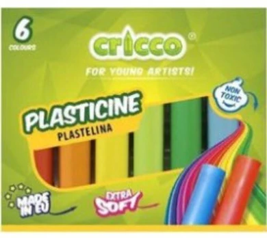 Plastilinas Cricco, 6 spalvų