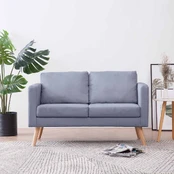 Dvivietė sofa, audinys, šviesiai pilka kaina