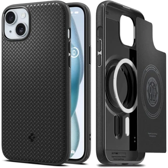 Dėklas Spigen Mag Armor MagSafe telefonui iPhone 15 6.1", matinis juodas