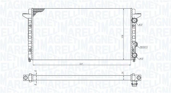 Radiatorius, variklio aušinimas MAGNETI MARELLI 350213189200