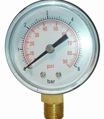 Manometras MR D50 1/4", 991001 Slėgis 0-6 bar