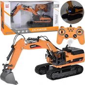 Solid Excavator on tracks effect Smoke Sound LED Light + Remote Control RC0698 kaina
