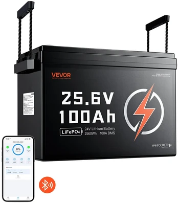 VEVOR 24V 100Ah LiFePO4 ličio akumuliatorius