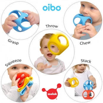 „Oibo“ - daugiafunkcinis sensorinis žaislas-kramtukas (mėlynas)
