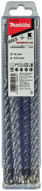 Makita E-14875 SDS-PLUS Grąžtas 14x215/150mm NEMESIS 2 (10-vnt)
