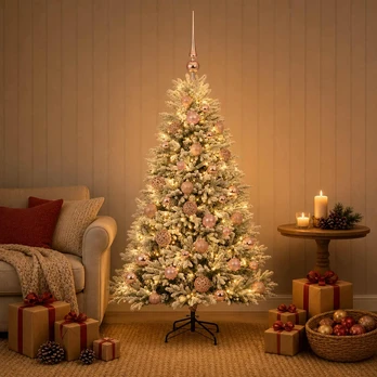 Dirbtinė Kalėdų eglutė su burbulais 120 cm 150 LED Šilta balta