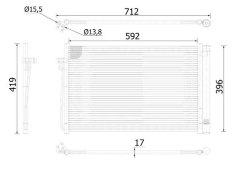 MAHLE AC 344 000S Air conditioning condenser