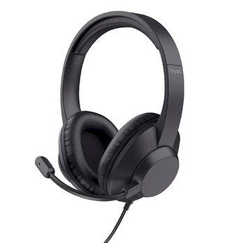 Trust 25460 Ayda Max Wired Headset, Over-Ear, Office/Call Center / black