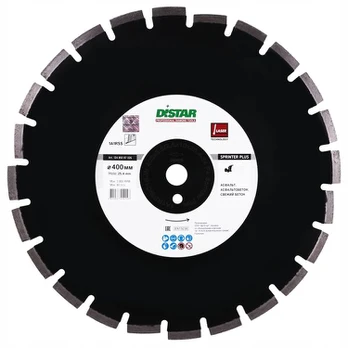 Deimantinis pjovimo diskas Distar Sprinter Plus 400mm
