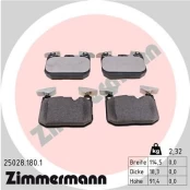 Stabdžių trinkelių rinkinys, diskinis stabdys ZIMMERMANN 25028.180.1 kaina
