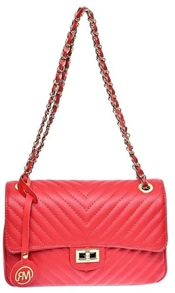 Roberta M Women's leather handbag RM2213 Rosso