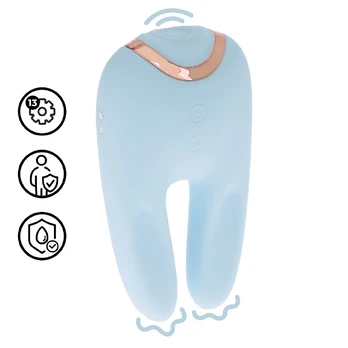 Shots Bonnie Double-Ended Vibrator Blue 13-Function Rechargeable