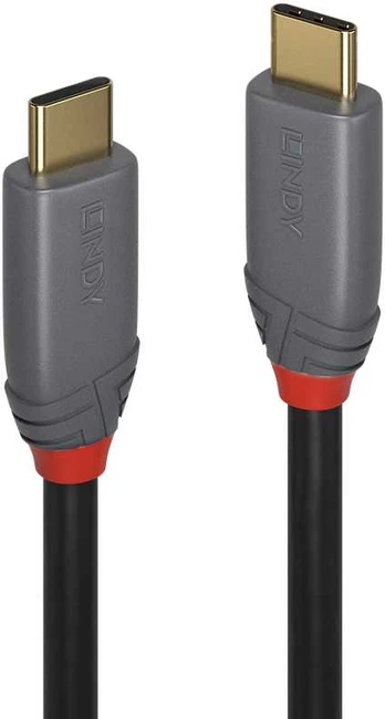 Kabelis - Lindy 3m USB 3.2 Type C to C 10Gbps 100W PD Anthra Line