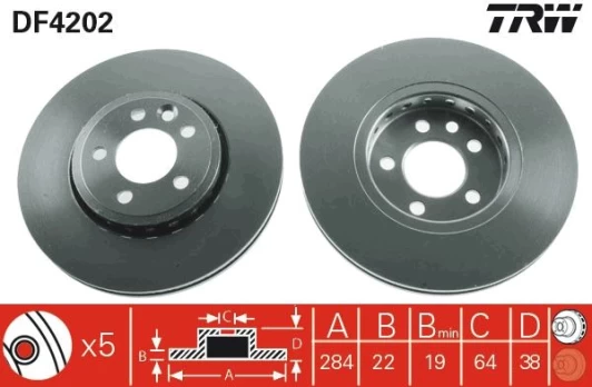 TRW DF4202 Brake Disc