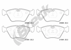 BRECK 20968 10 701 00 Brake pad set kaina