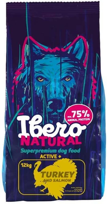 Ibero Natural Active Plus su kalakutiena ir lašiša 12 kg