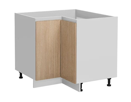 Virtuvinė spintelė Roma Dół 90x90/81 2D, balta/ruda