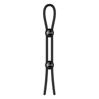 Nexus - Forge Double Adjustable Lasso Silicone Cock Ring Juodas